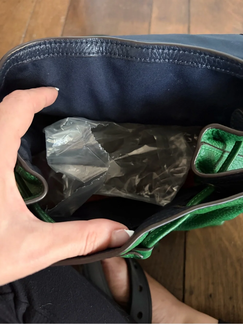 Coach Pebbled Leather Emerald Green Backpack